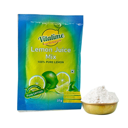 Vitalime Lemon Instant Drink Mix | Instant Drink Mix| Instant Fresh Nimbu Lemon | Summer Cool Drinks|Refreshing Nimbu Paani Mix,31g(Pack of 500)