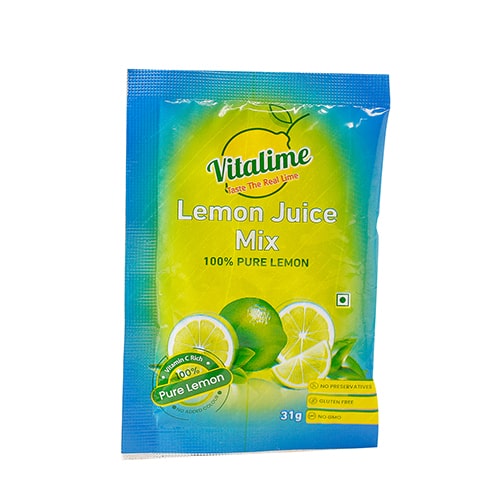 Vitalime Lemon Instant Drink Mix | Instant Drink Mix| Instant Fresh Nimbu Lemon | Summer Cool Drinks|Refreshing Nimbu Paani Mix,31g(Pack of 500)