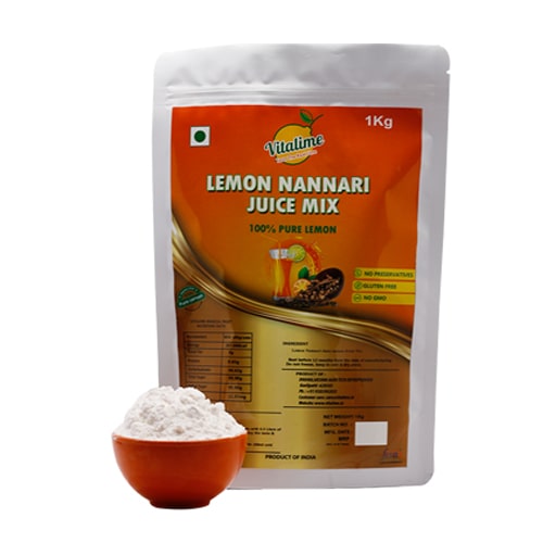Vitalime Lemon Nannari Juice Mix|100% Natural |Pure and Natural coolant -1Kg