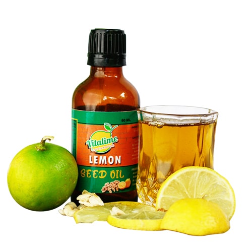 Vitalime Pure Lemon Seed Oil | Naturally Brightens Skin, Helps Reduce Dandruff, Suitable For All Skin | All Hair Types, 50 ml